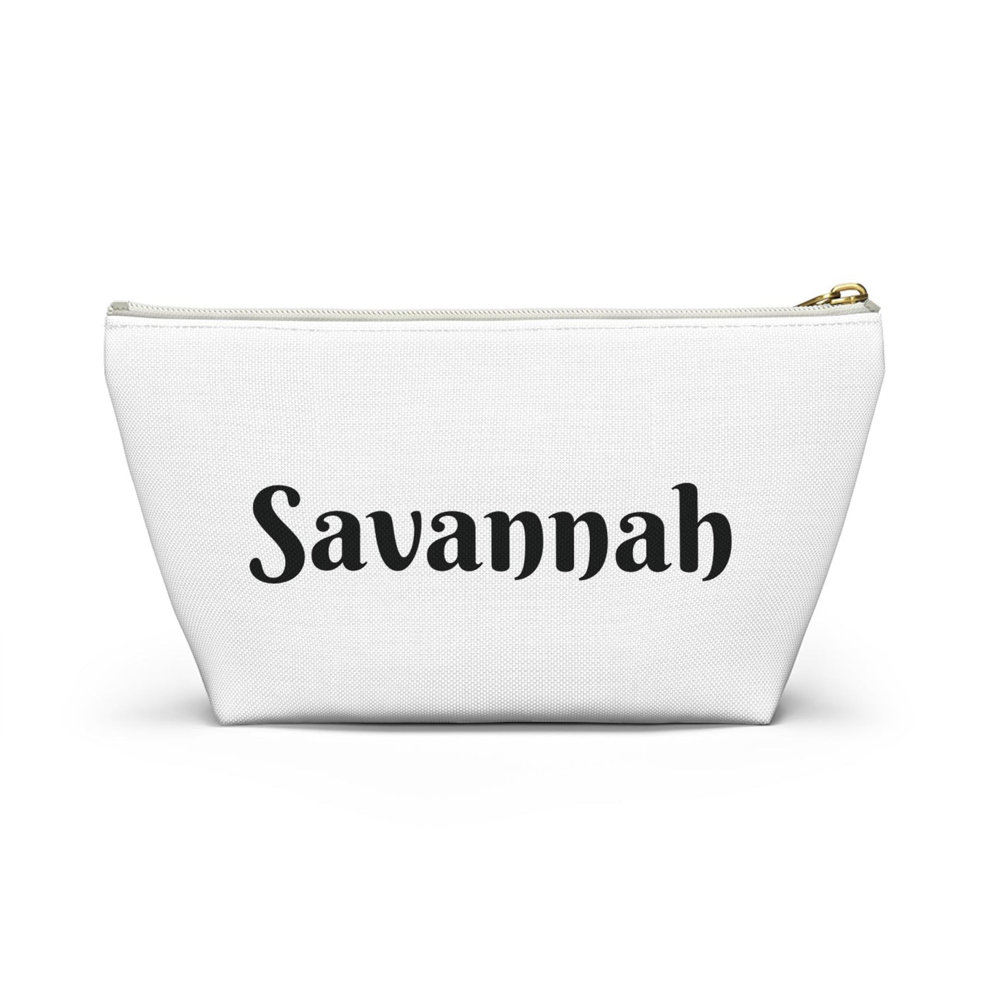 Bride Squad Accessory Pouch, Personalized Bridesmaid Makeup Bag | Floral Wreath Design