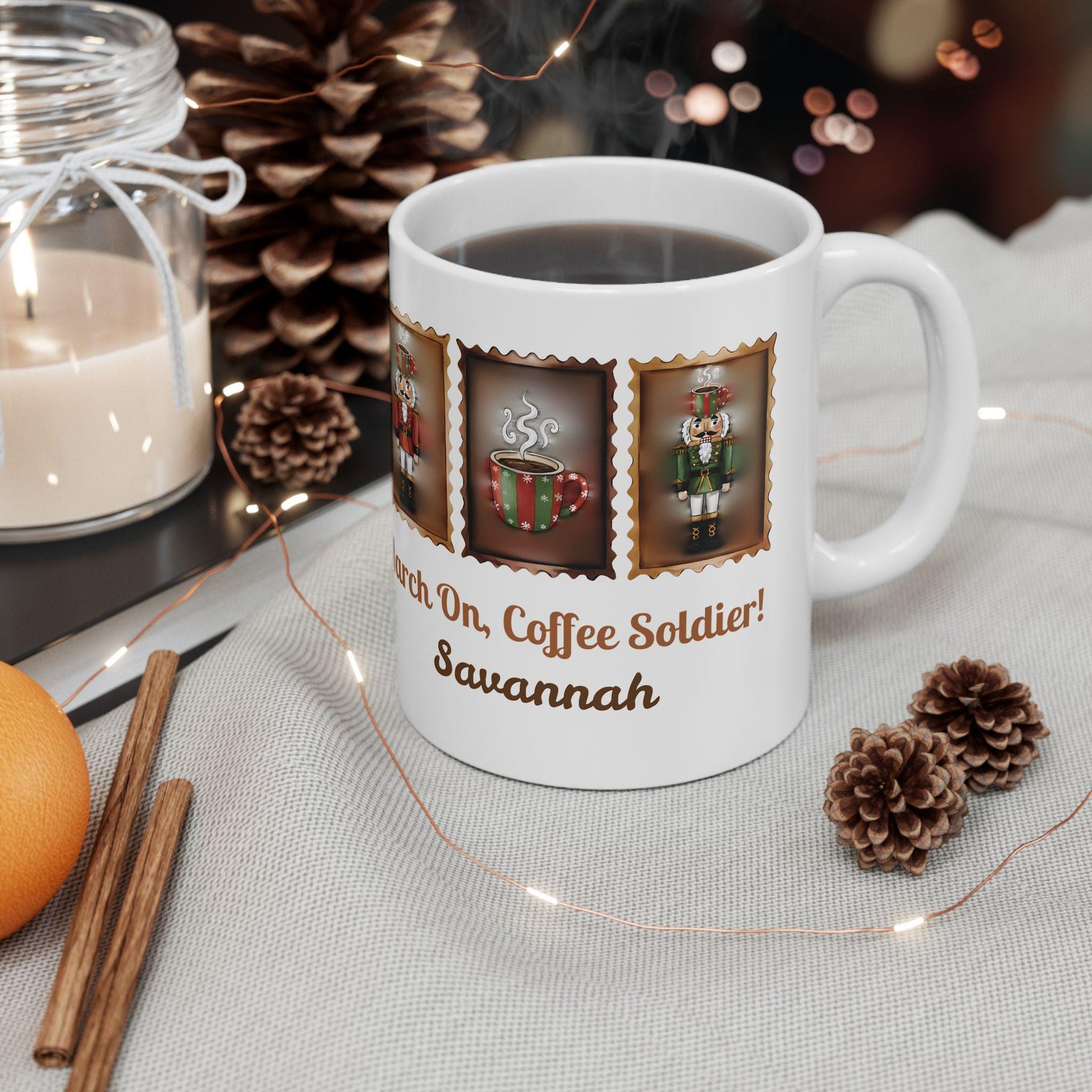 Nutcracker Soldier Mug | March On Coffee Soldier Christmas Mug