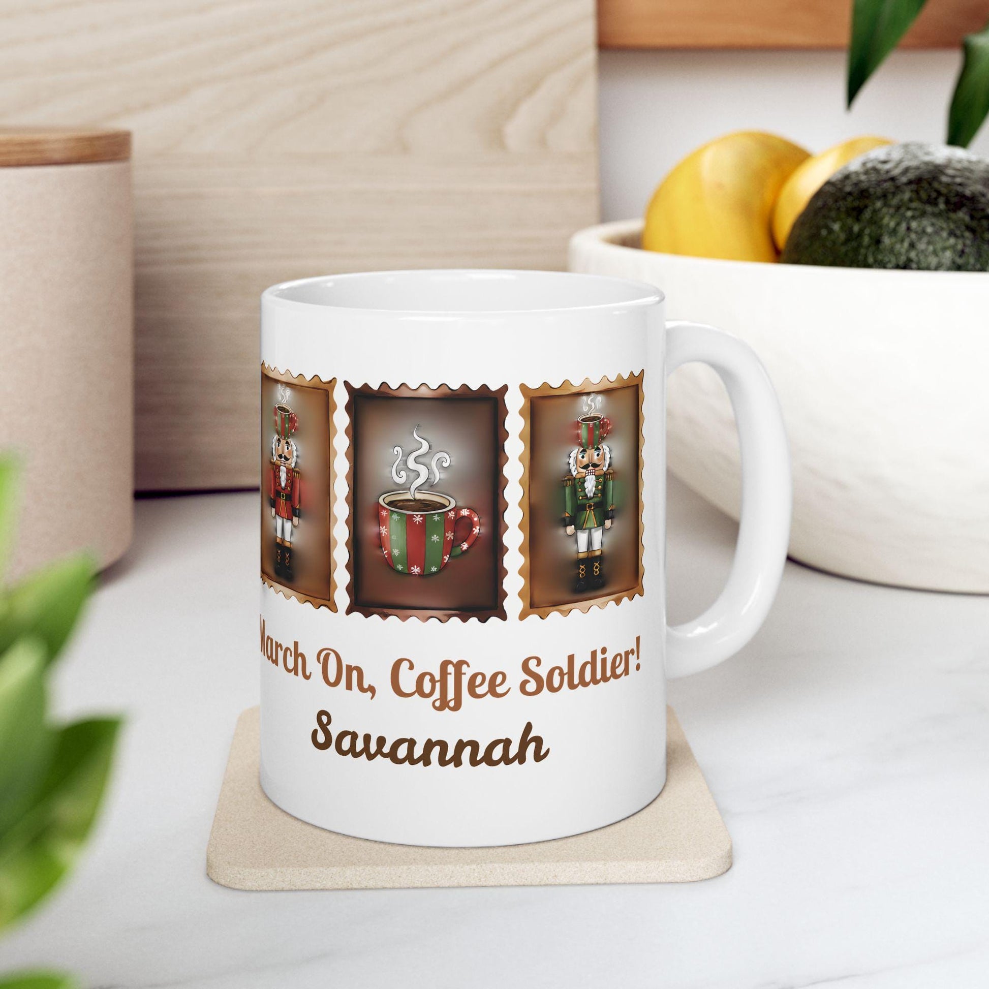 Nutcracker Soldier Mug | March On Coffee Soldier Christmas Mug