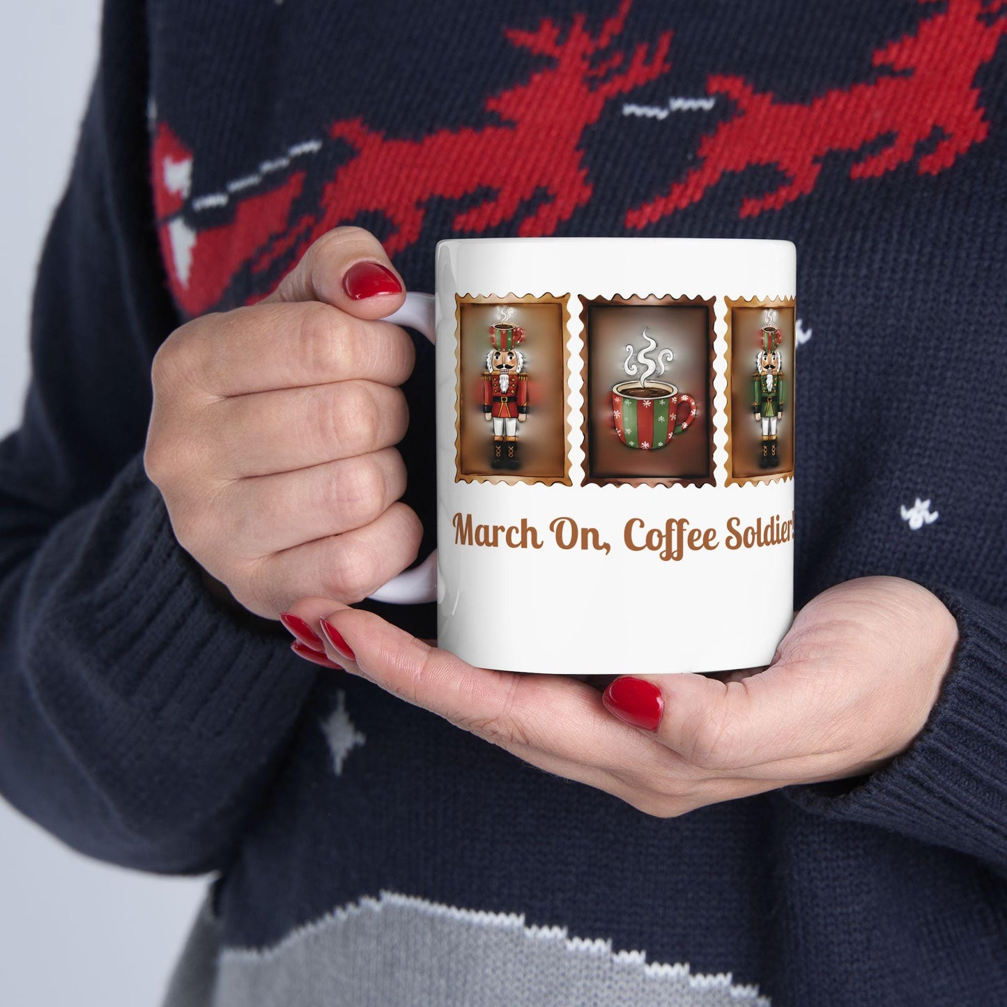 Nutcracker Soldier Mug | March On Coffee Soldier Christmas Mug
