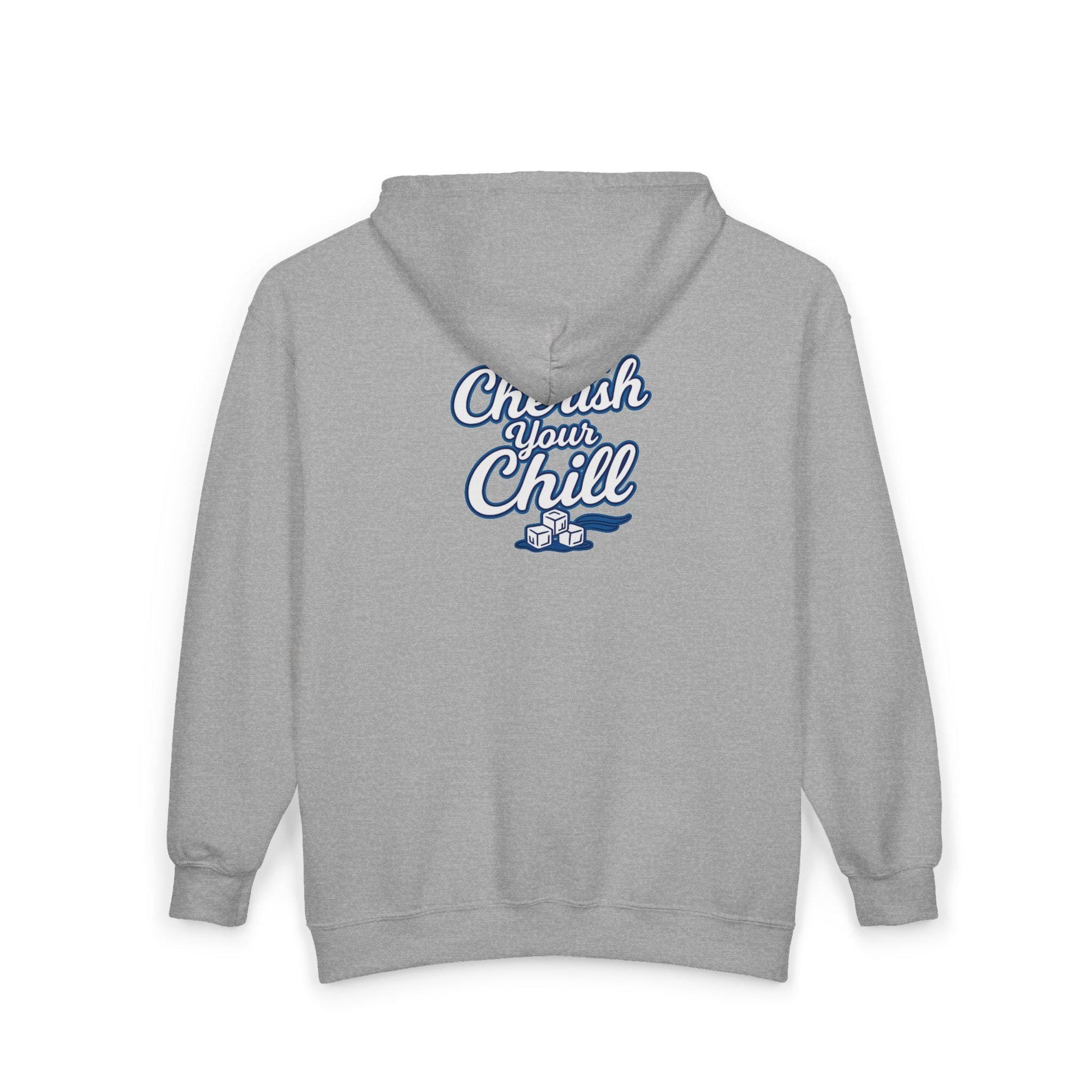 Cherish Your Chill Hoodie | Zip-Up Sweatshirt with Palm Tree Design