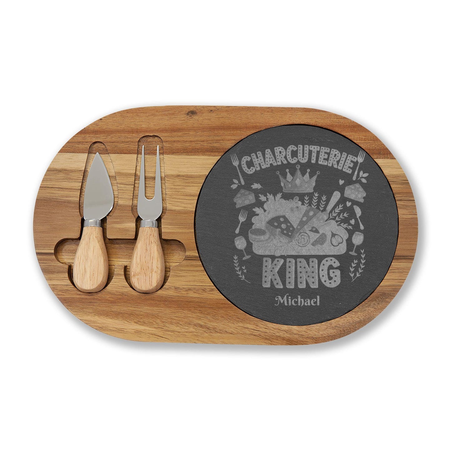 Charcuterie King engraved Charcuterie Board | Personalized Engraved Serving Board