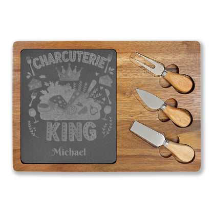 Charcuterie King engraved Charcuterie Board | Personalized Engraved Serving Board