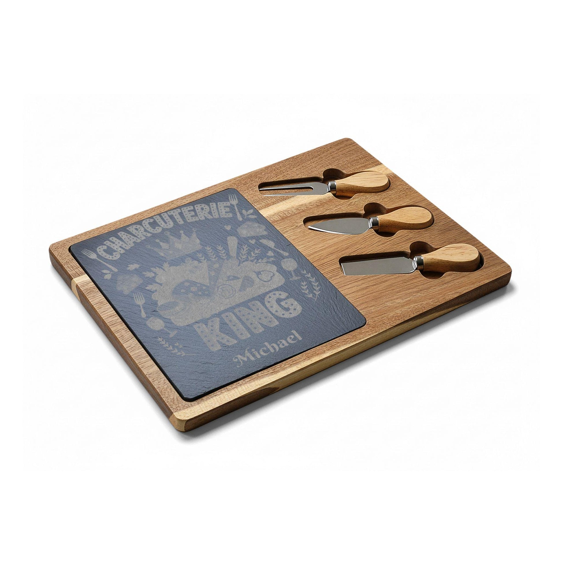 Charcuterie King engraved Charcuterie Board | Personalized Engraved Serving Board