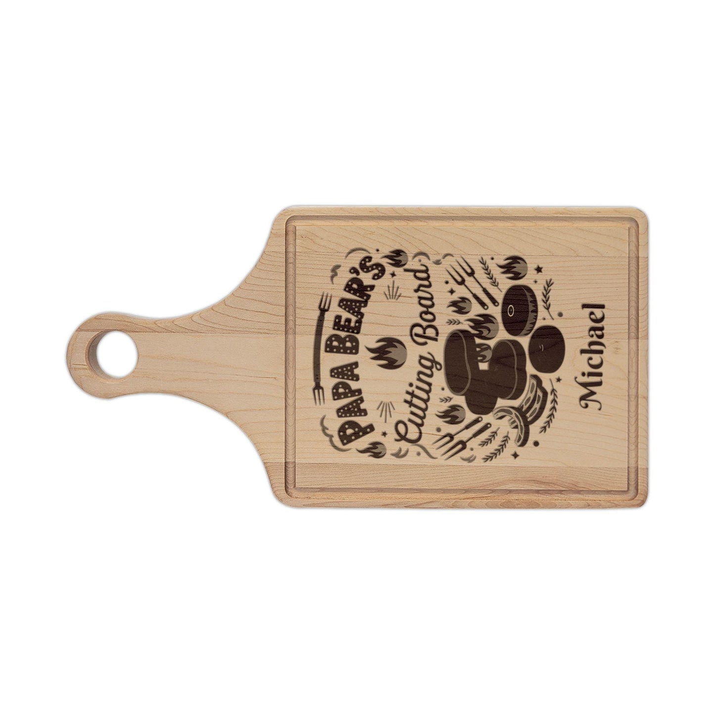 Papa Bear's Cutting Board | Personalized Engraved Wooden Board