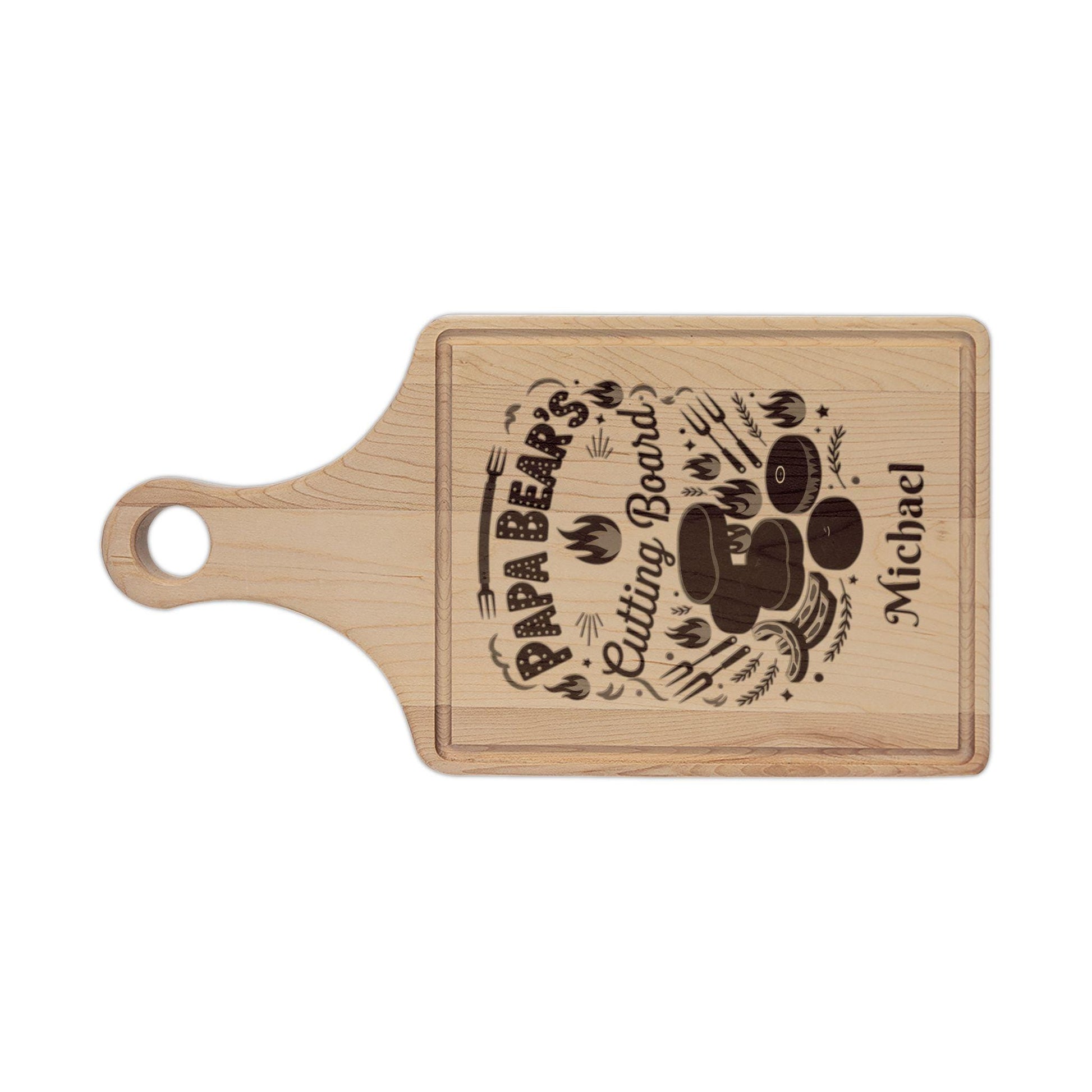 Papa Bear's Cutting Board | Personalized Engraved Wooden Board