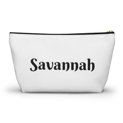 Bride Squad Accessory Pouch, Personalized Bridesmaid Makeup Bag | Floral Wreath Design