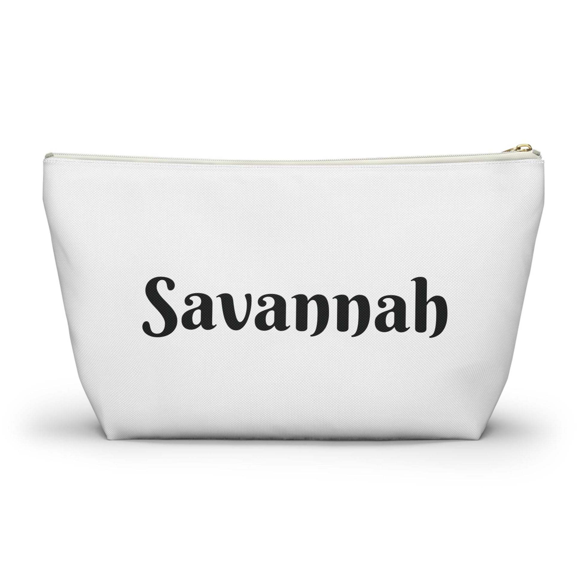 Bride Squad Accessory Pouch, Personalized Bridesmaid Makeup Bag | Floral Wreath Design