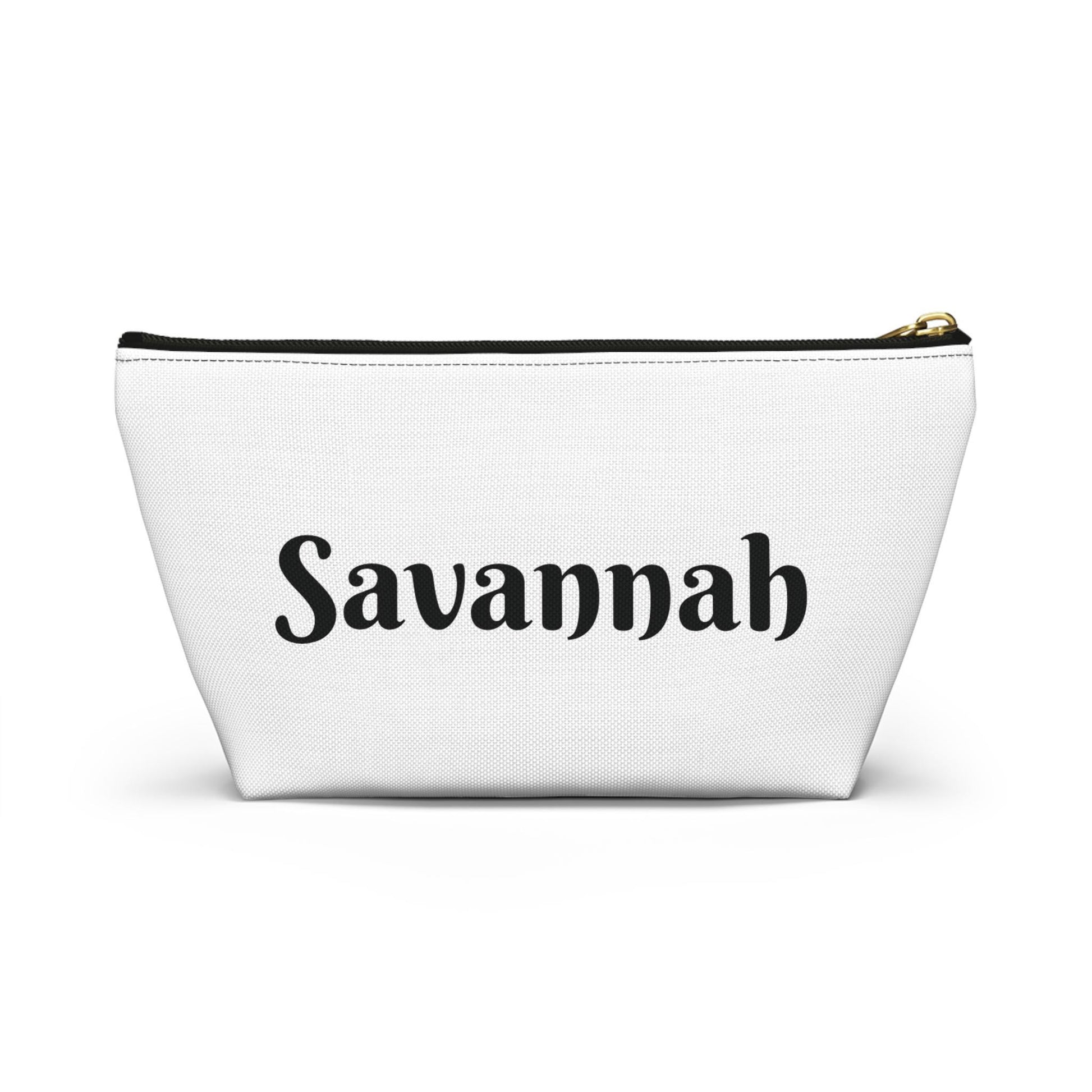 Bride Squad Accessory Pouch, Personalized Bridesmaid Makeup Bag | Floral Wreath Design