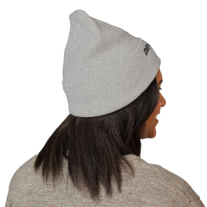 Chilly & Unbothered beanie | Embroidered cuffed knit hat, snowflake design