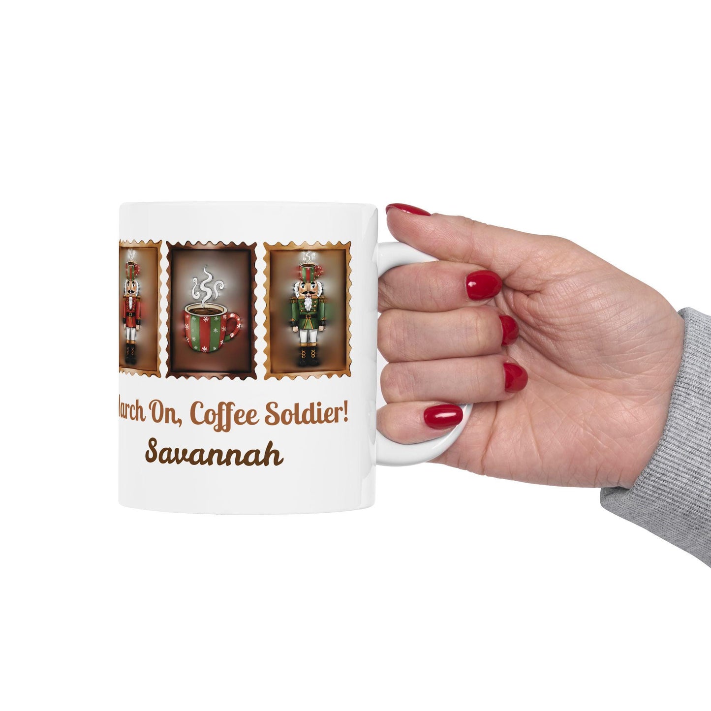 Nutcracker Soldier Mug | March On Coffee Soldier Christmas Mug