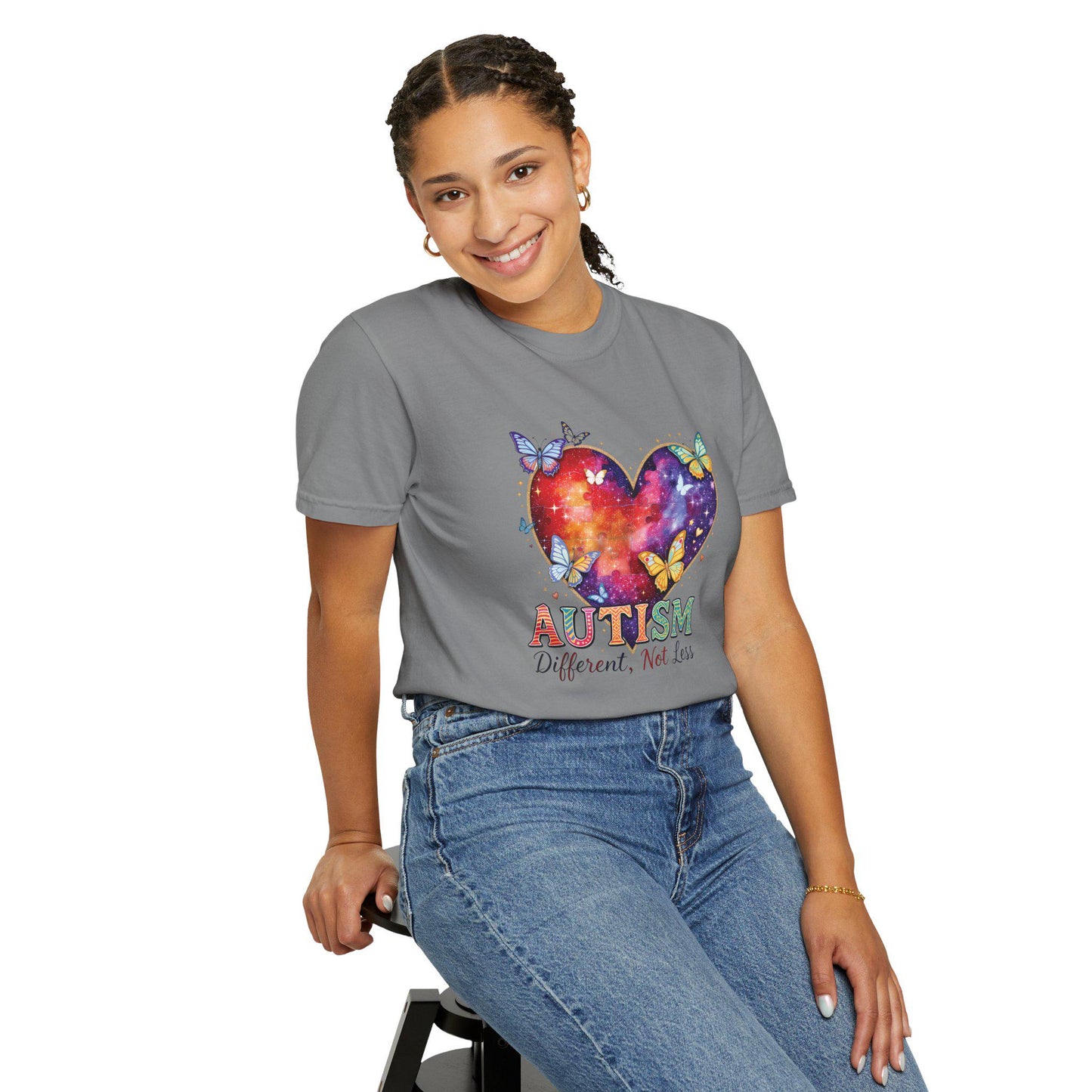 Autism Puzzle Heart Different Not Less T-shirt | Awareness Tee
