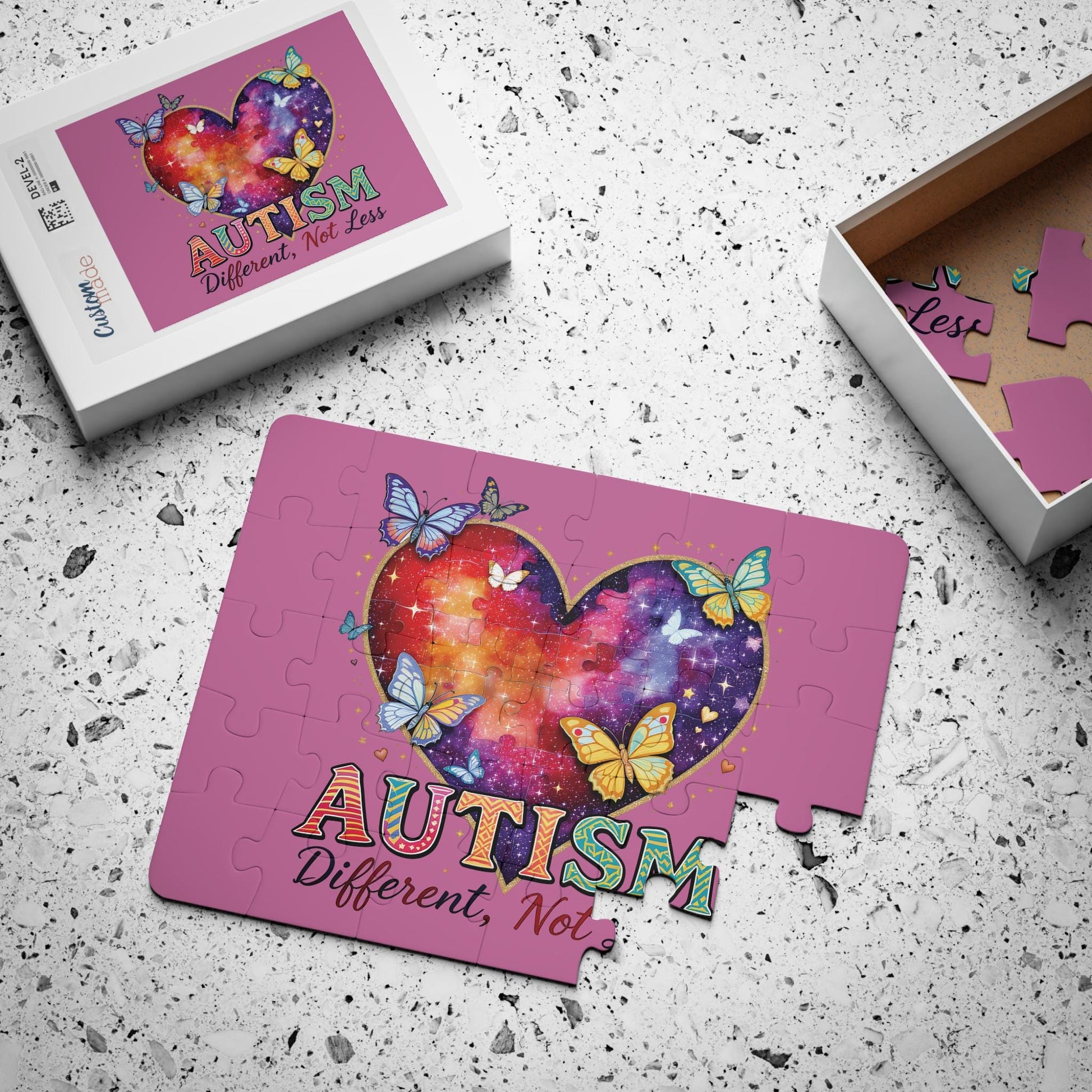 Autism Puzzle Heart Kids' Puzzle | Different Not Less, 30-Piece