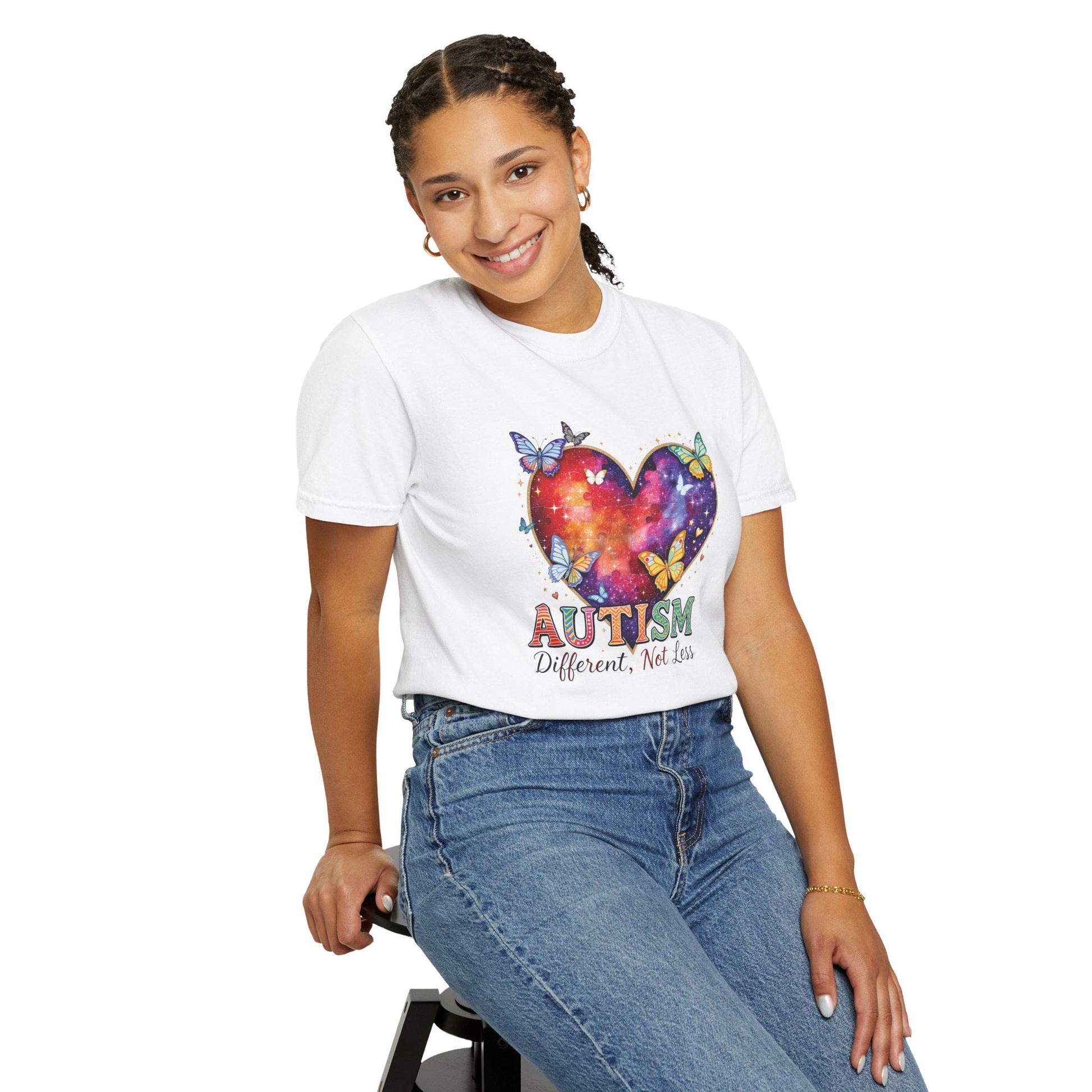 Autism Puzzle Heart Different Not Less T-shirt | Awareness Tee
