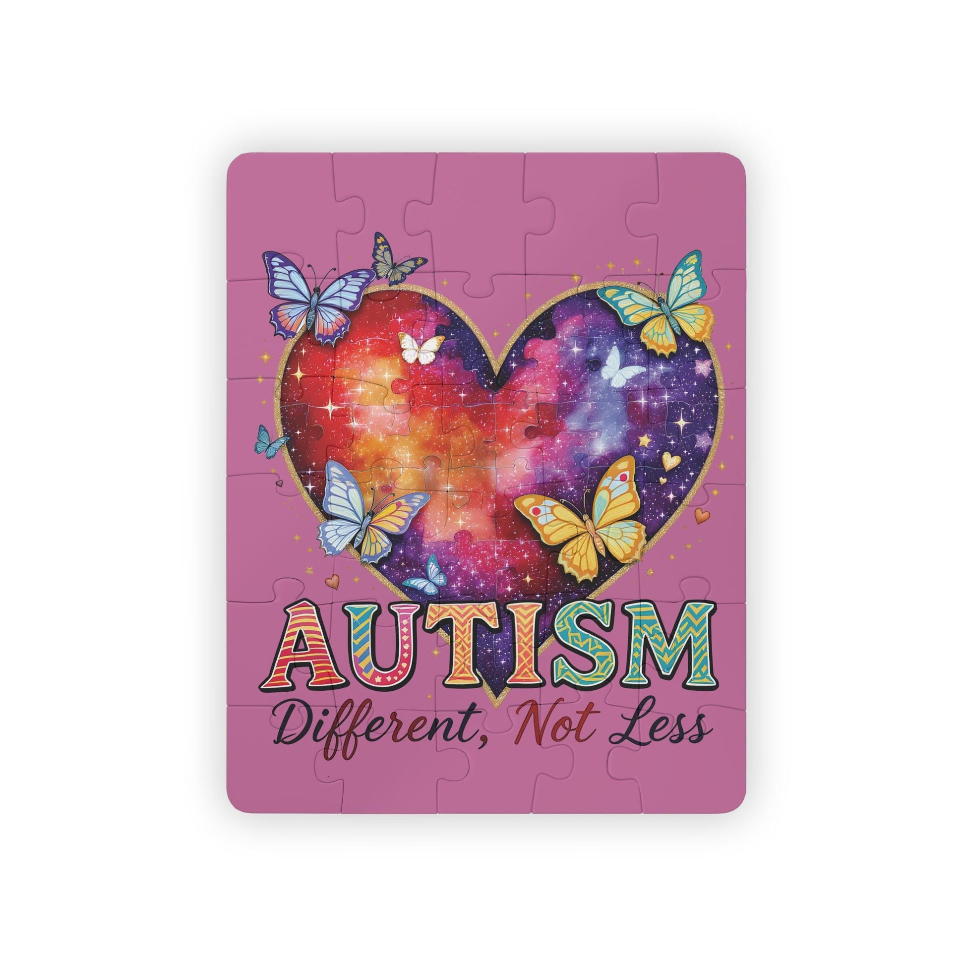 Autism Puzzle Heart Kids' Puzzle | Different Not Less, 30-Piece
