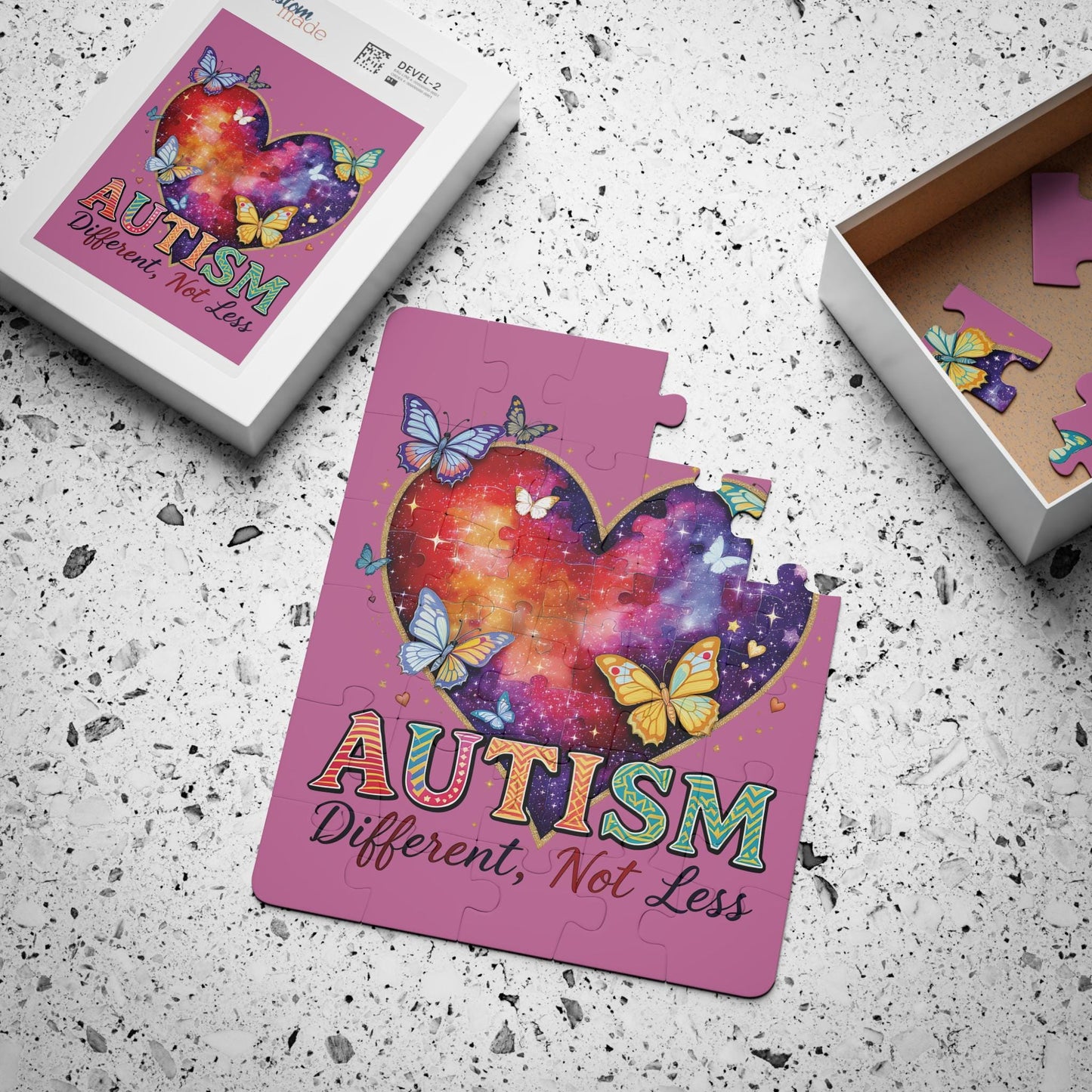 Autism Puzzle Heart Kids' Puzzle | Different Not Less, 30-Piece