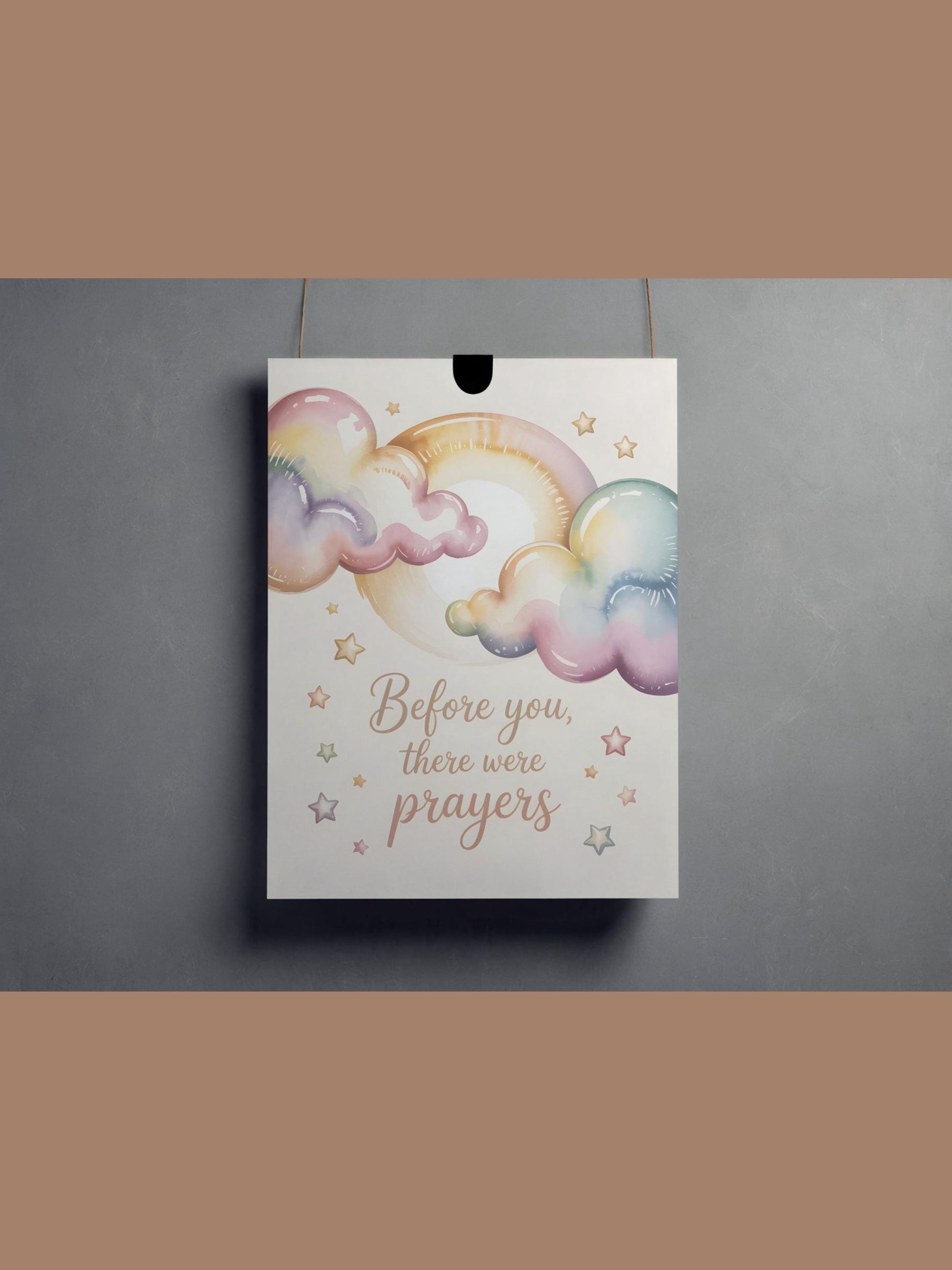 Before You There Were Prayers Rainbow Baby Nursery Wall Art Printable Faith Decor