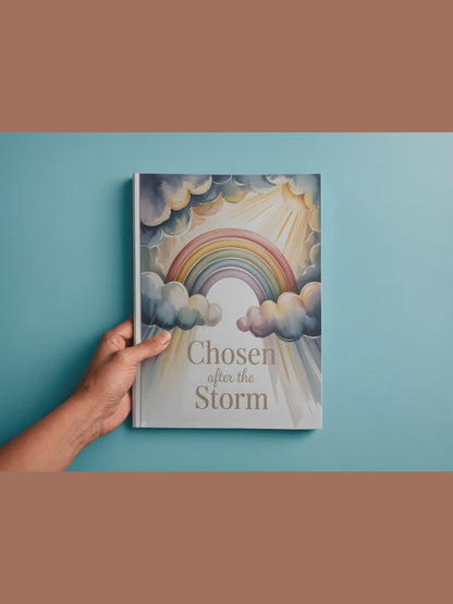 Chosen After the Storm Rainbow Baby Wall Art Printable Nursery Faith Decor