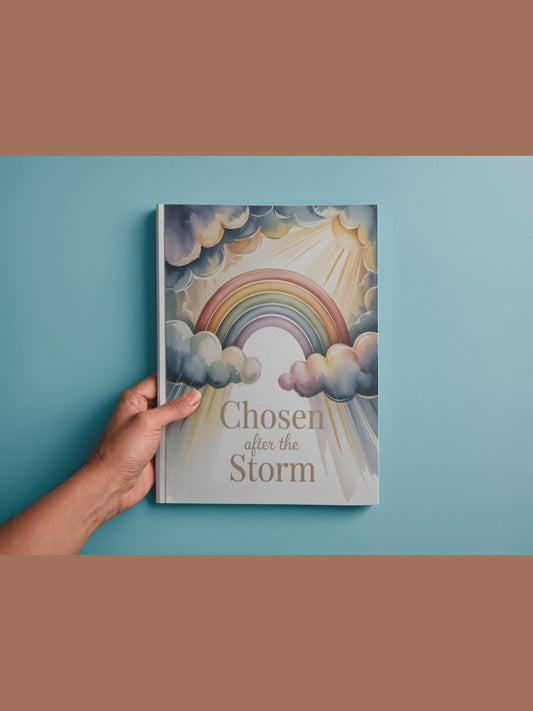Chosen After the Storm Rainbow Baby Wall Art Printable Nursery Faith Decor