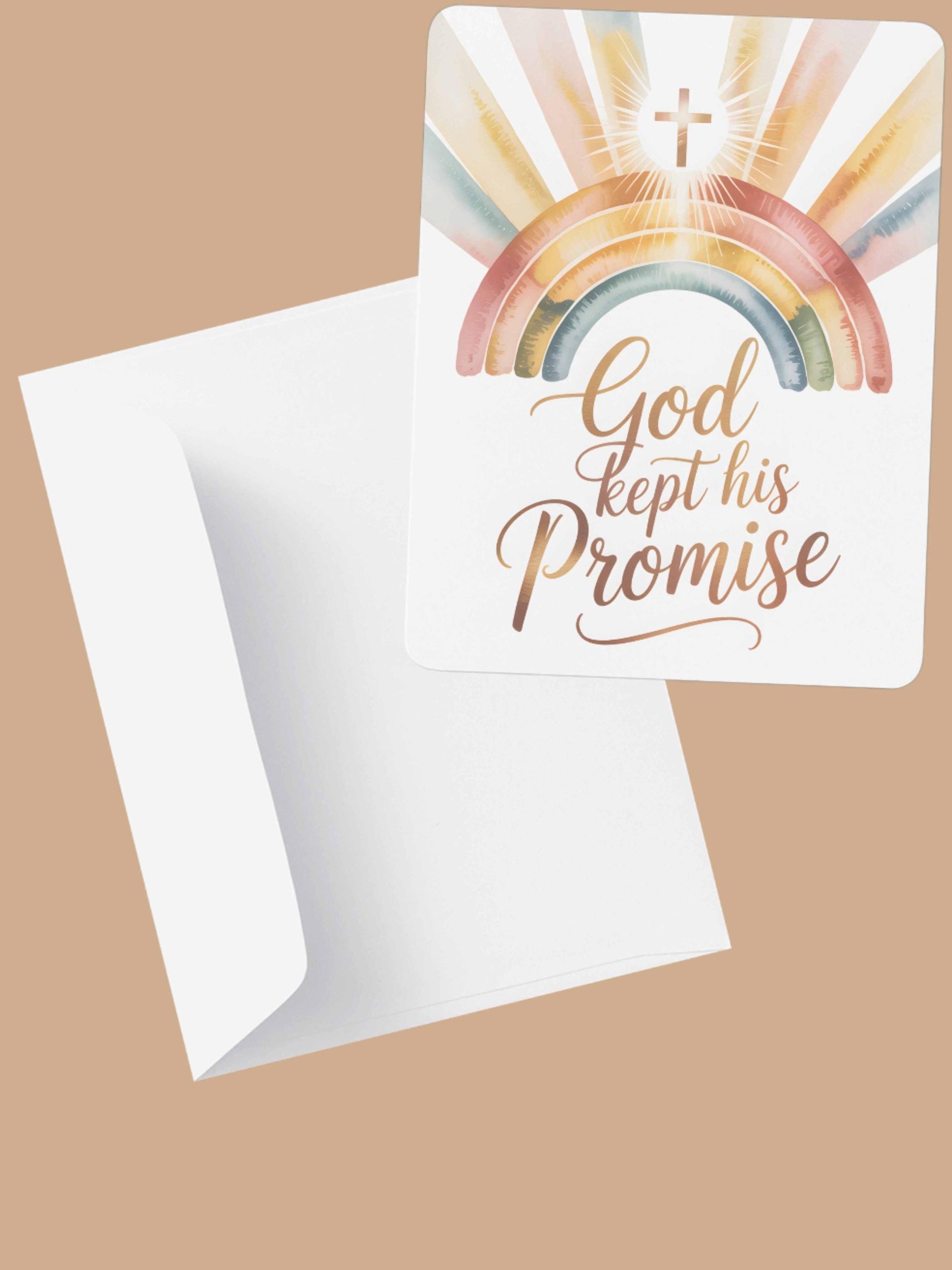 God Kept His Promise Rainbow Baby Wall Art Printable Christian Nursery Decor