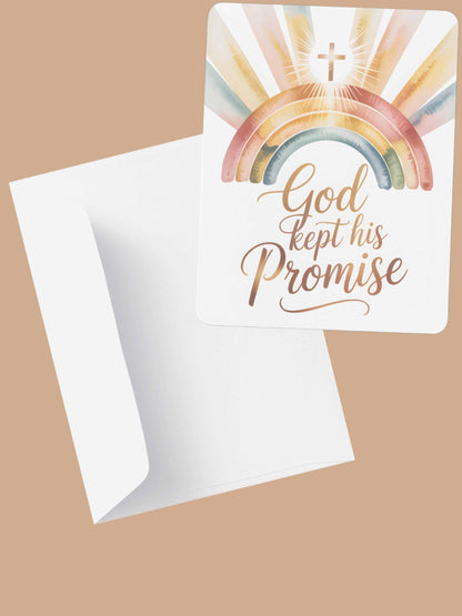 God Kept His Promise Rainbow Baby Wall Art Printable Christian Nursery Decor