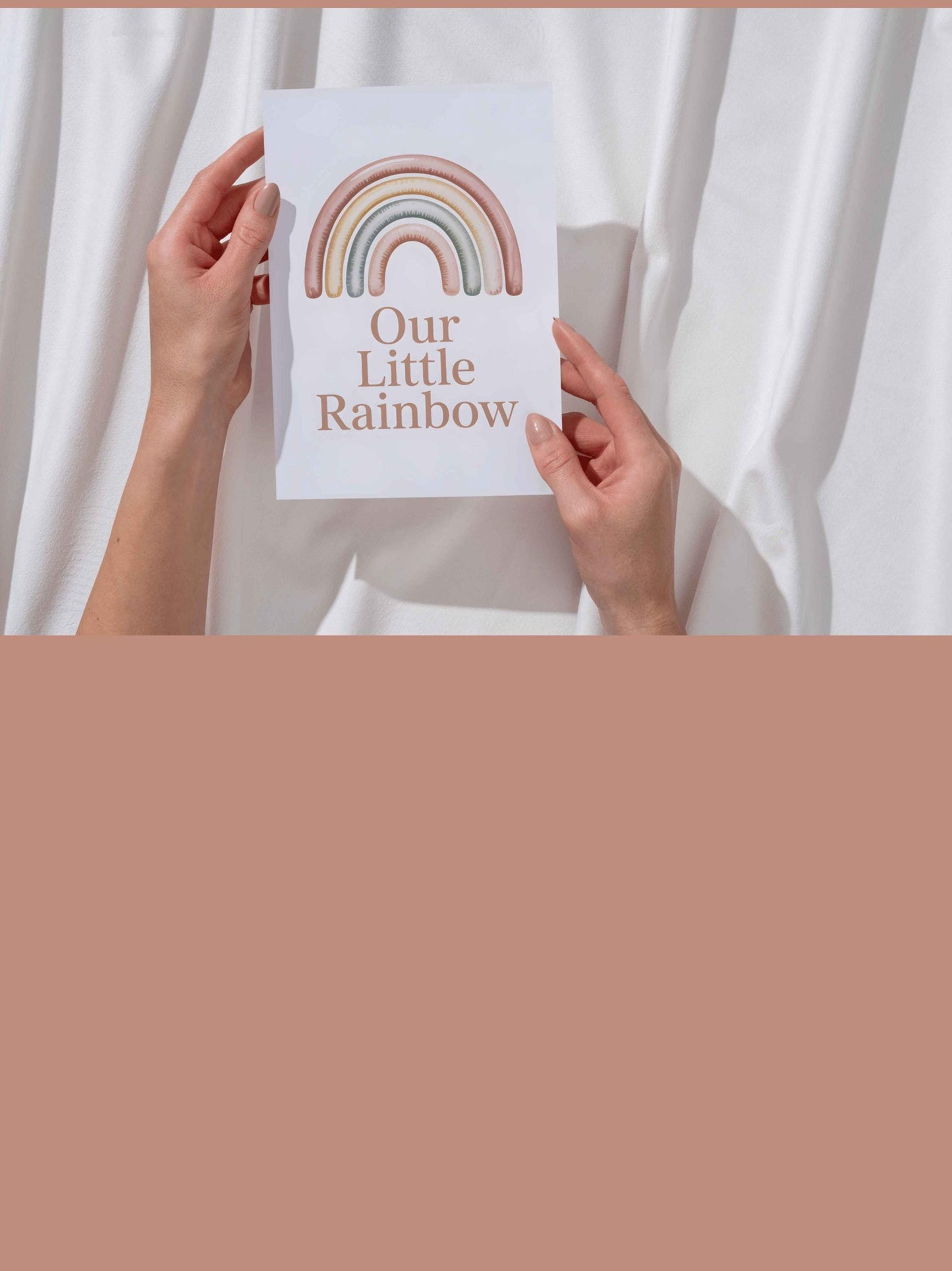Our Little Rainbow Nursery Wall Art Printable Neutral Rainbow Baby Decor Boho