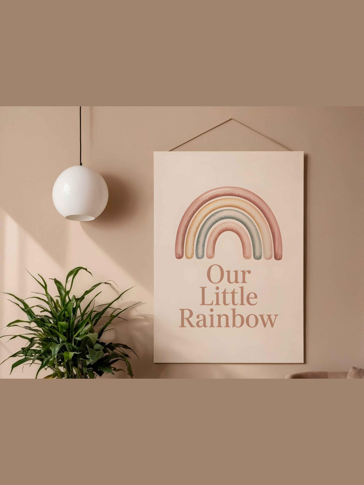 Our Little Rainbow Nursery Wall Art Printable Neutral Rainbow Baby Decor Boho