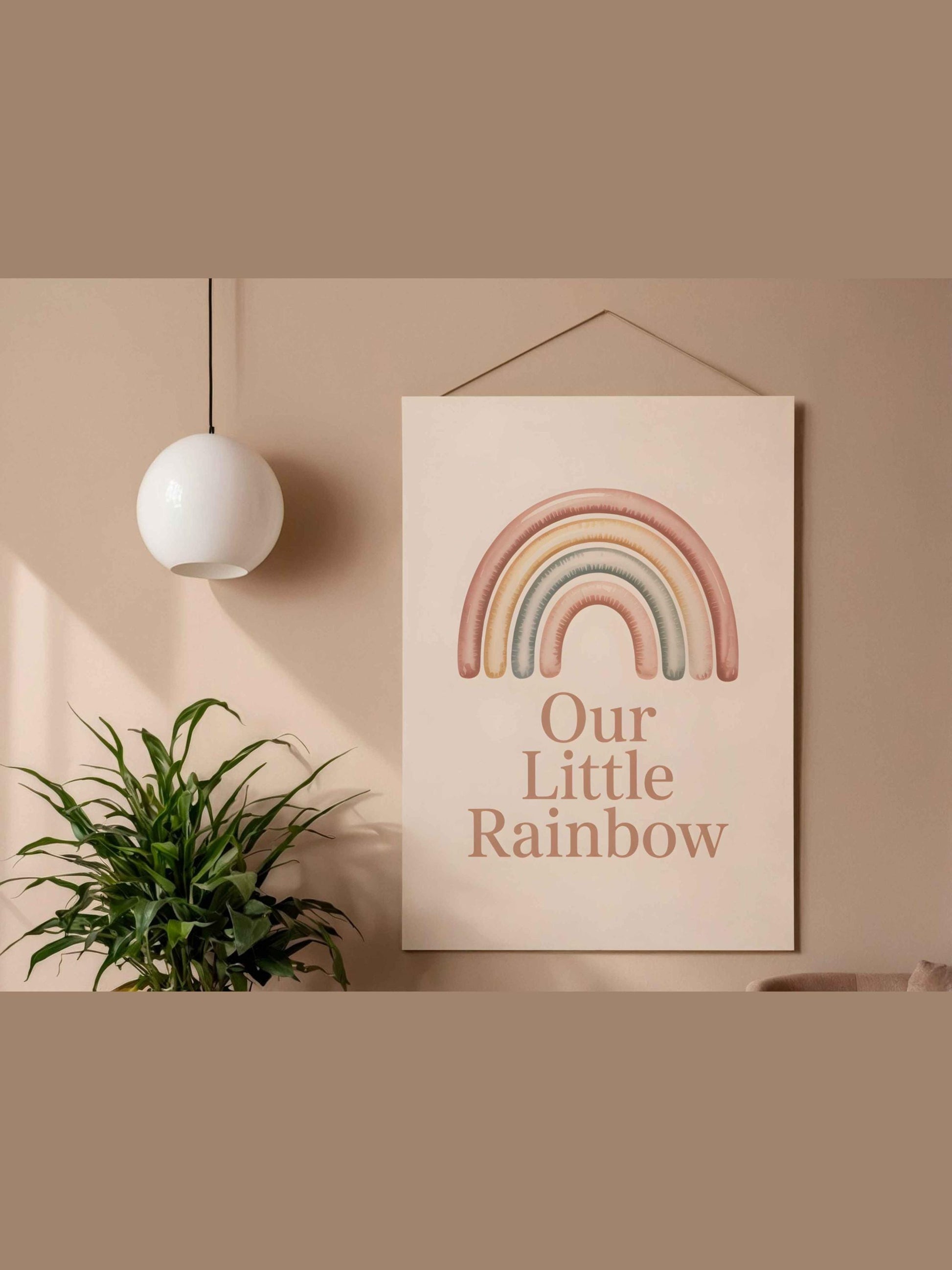 Our Little Rainbow Nursery Wall Art Printable Neutral Rainbow Baby Decor Boho