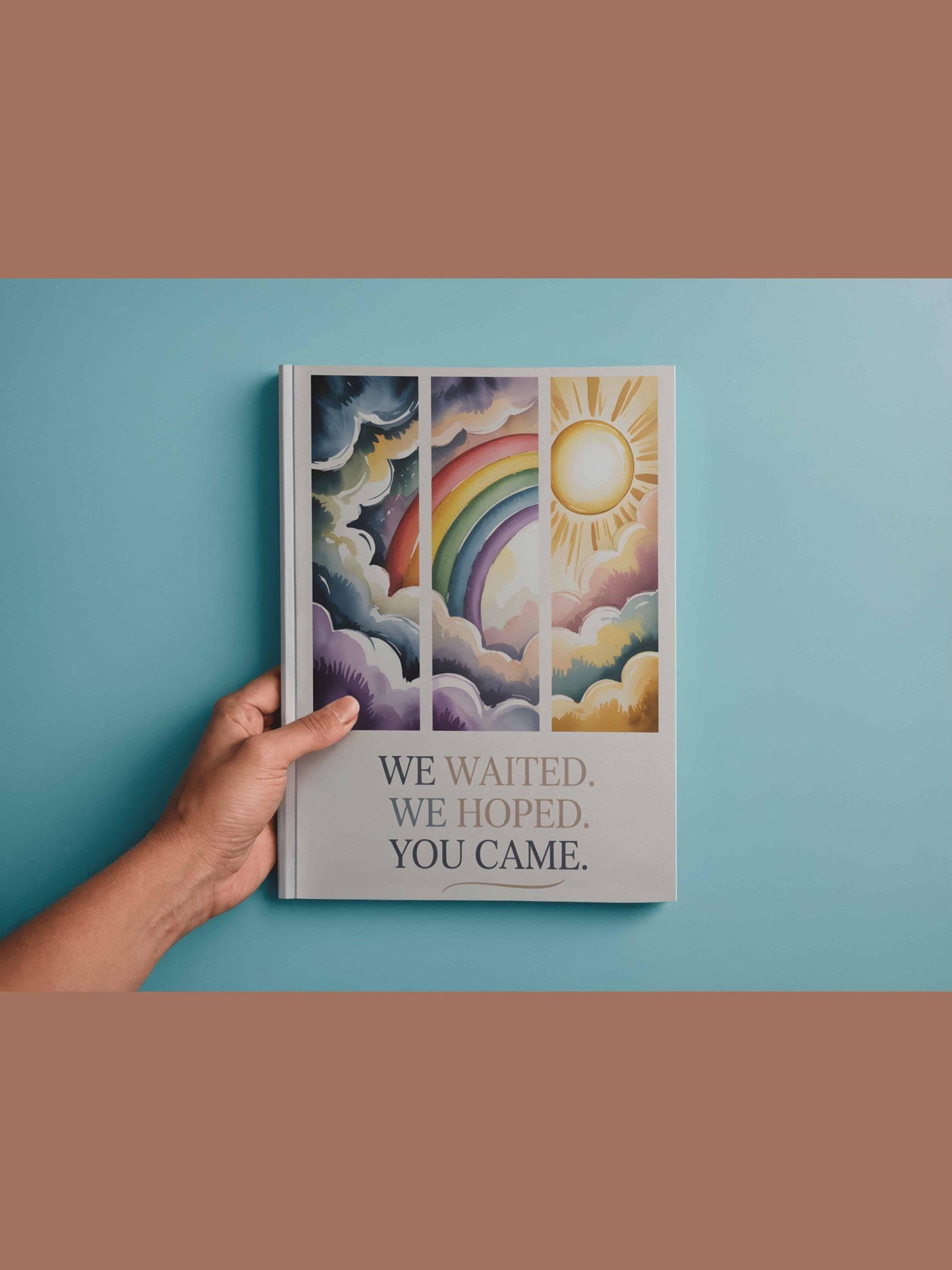 We Waited We Hoped You Came Rainbow Baby Wall Art Printable Nursery Decor