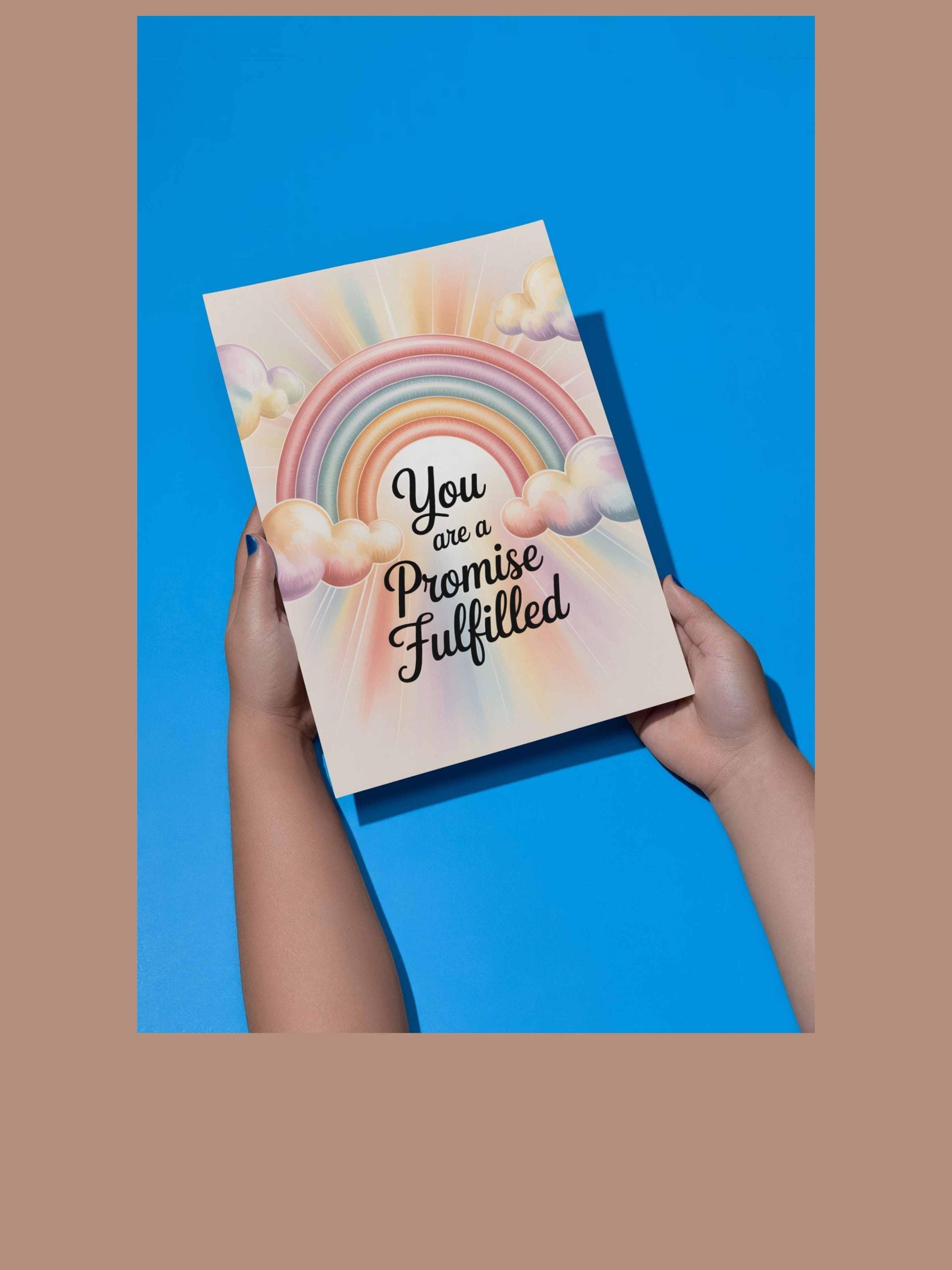 You Are a Promise Fulfilled Rainbow Baby Wall Art Printable Nursery Decor