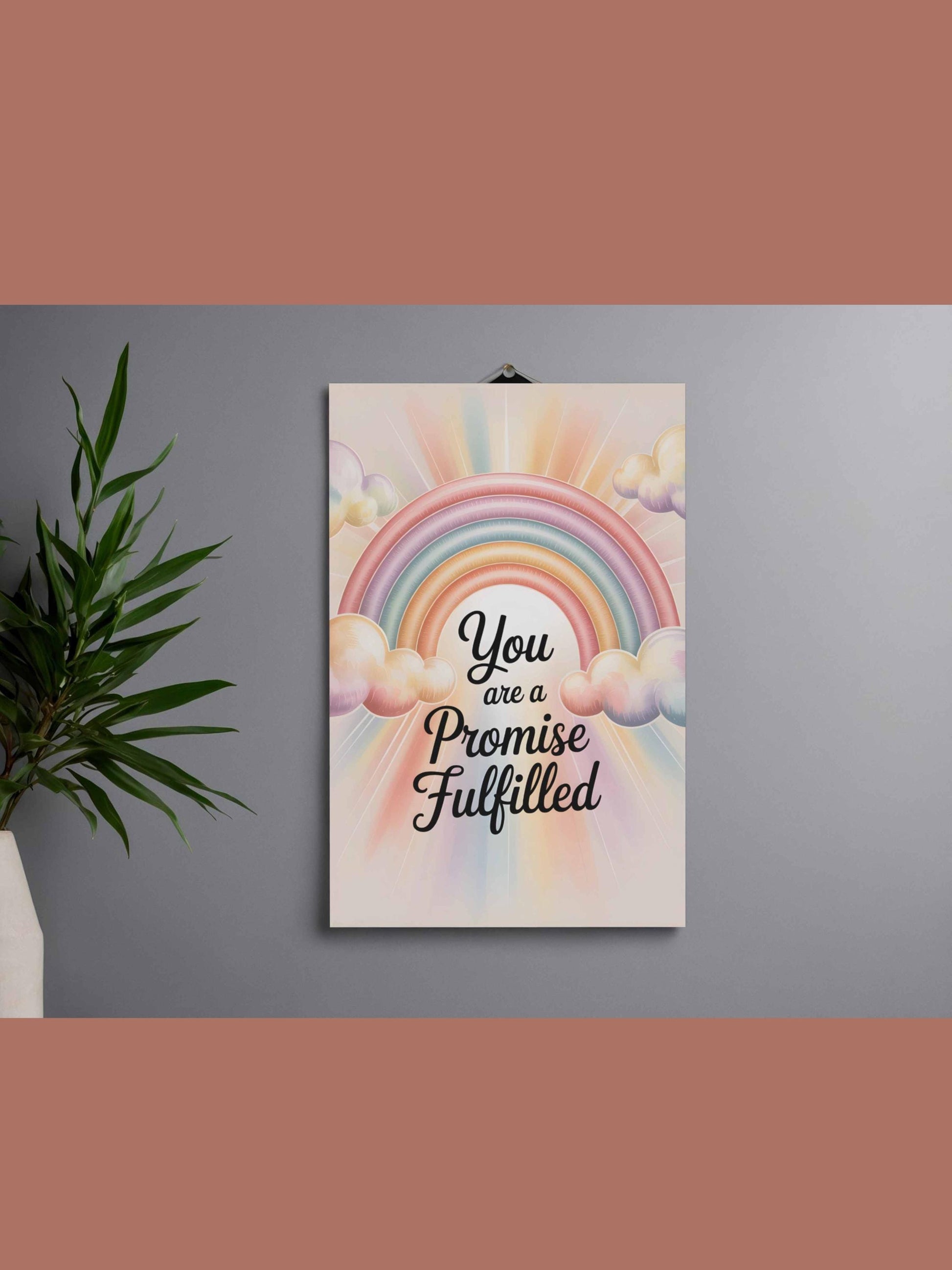 You Are a Promise Fulfilled Rainbow Baby Wall Art Printable Nursery Decor