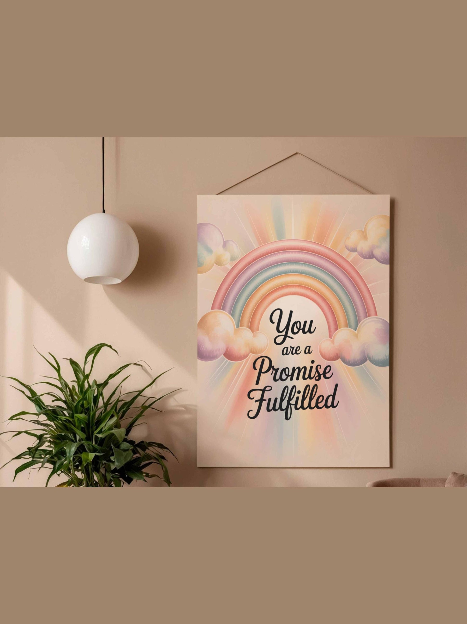 You Are a Promise Fulfilled Rainbow Baby Wall Art Printable Nursery Decor