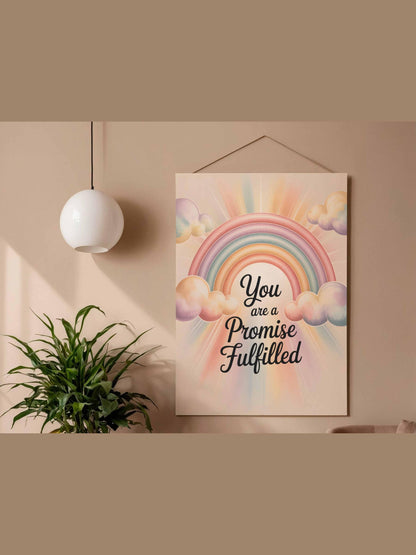 You Are a Promise Fulfilled Rainbow Baby Wall Art Printable Nursery Decor