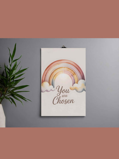 You Are Chosen Rainbow Baby Wall Art Printable Nursery Adoption Decor Neutral