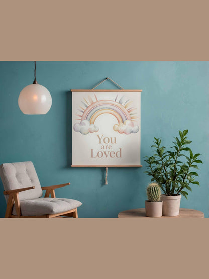 You Are Loved Rainbow Baby Wall Art Printable Nursery Neutral Boho Decor