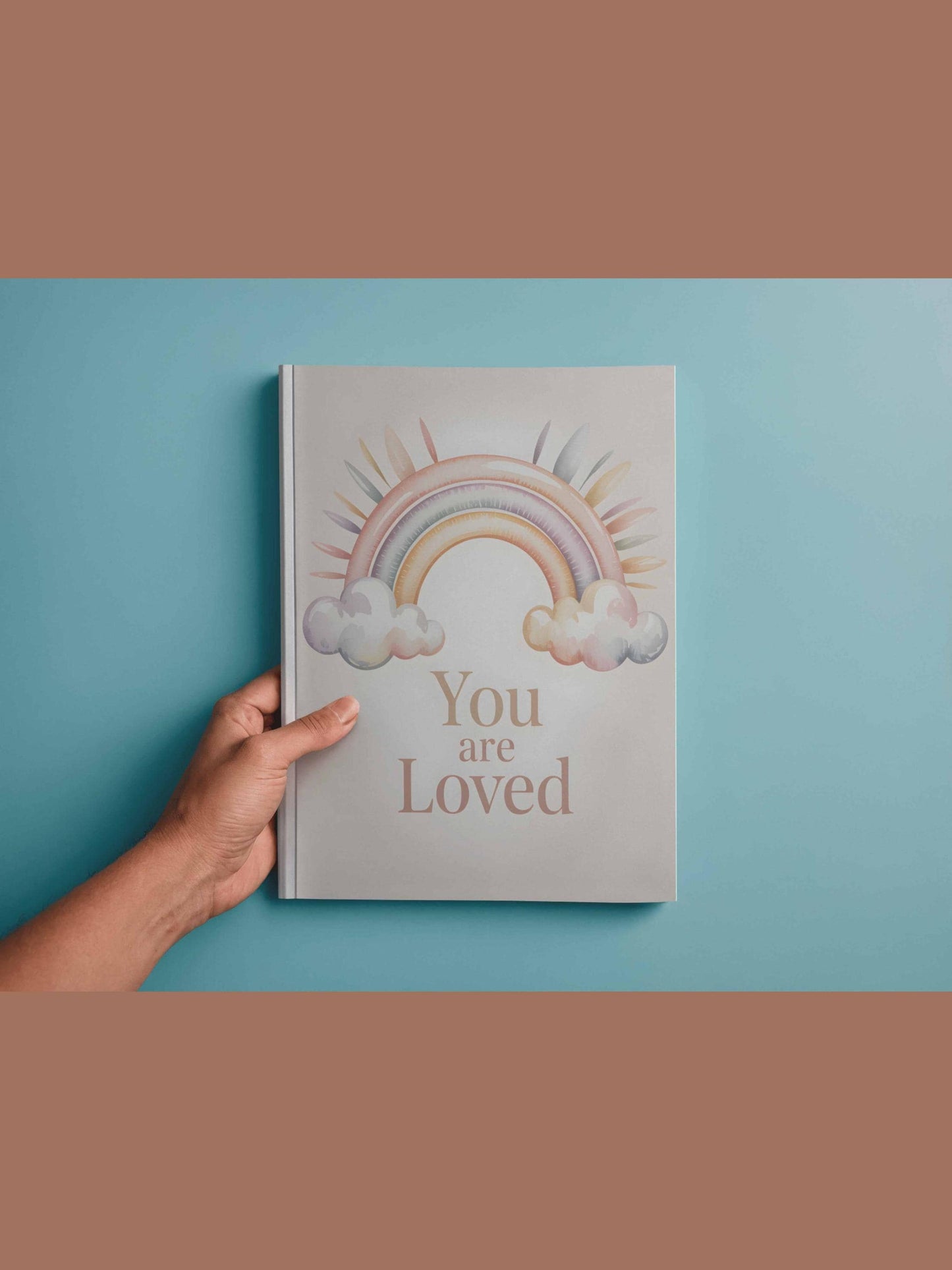 You Are Loved Rainbow Baby Wall Art Printable Nursery Neutral Boho Decor