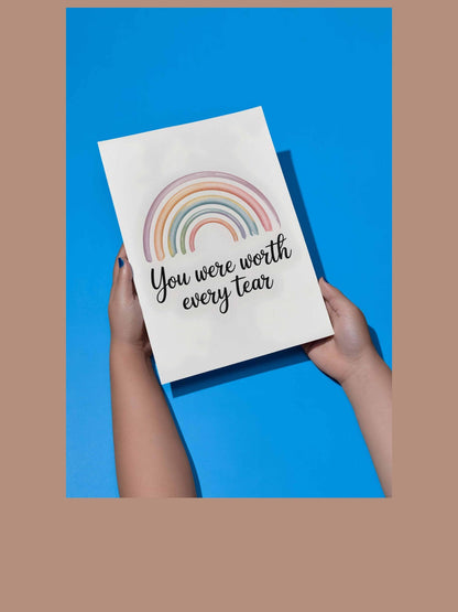 You Were Worth Every Tear Rainbow Baby Wall Art Printable Nursery Decor