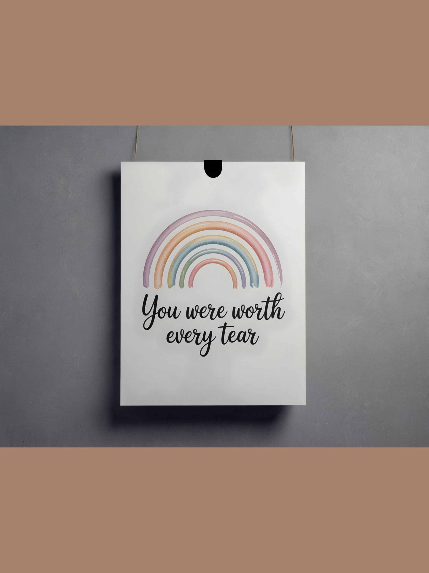You Were Worth Every Tear Rainbow Baby Wall Art Printable Nursery Decor