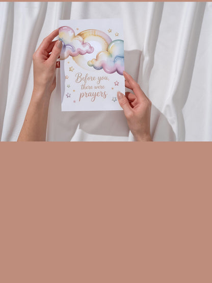 Before You There Were Prayers Rainbow Baby Nursery Wall Art Printable Faith Decor