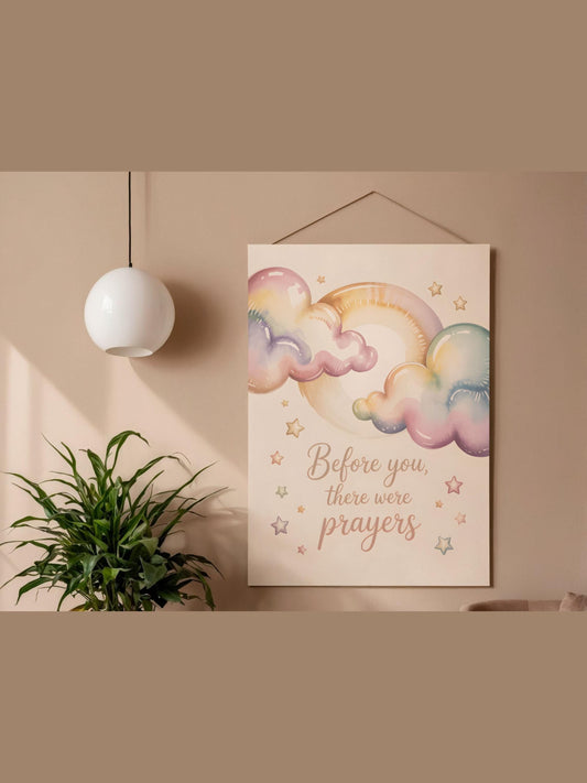 Before You There Were Prayers Rainbow Baby Nursery Wall Art Printable Faith Decor
