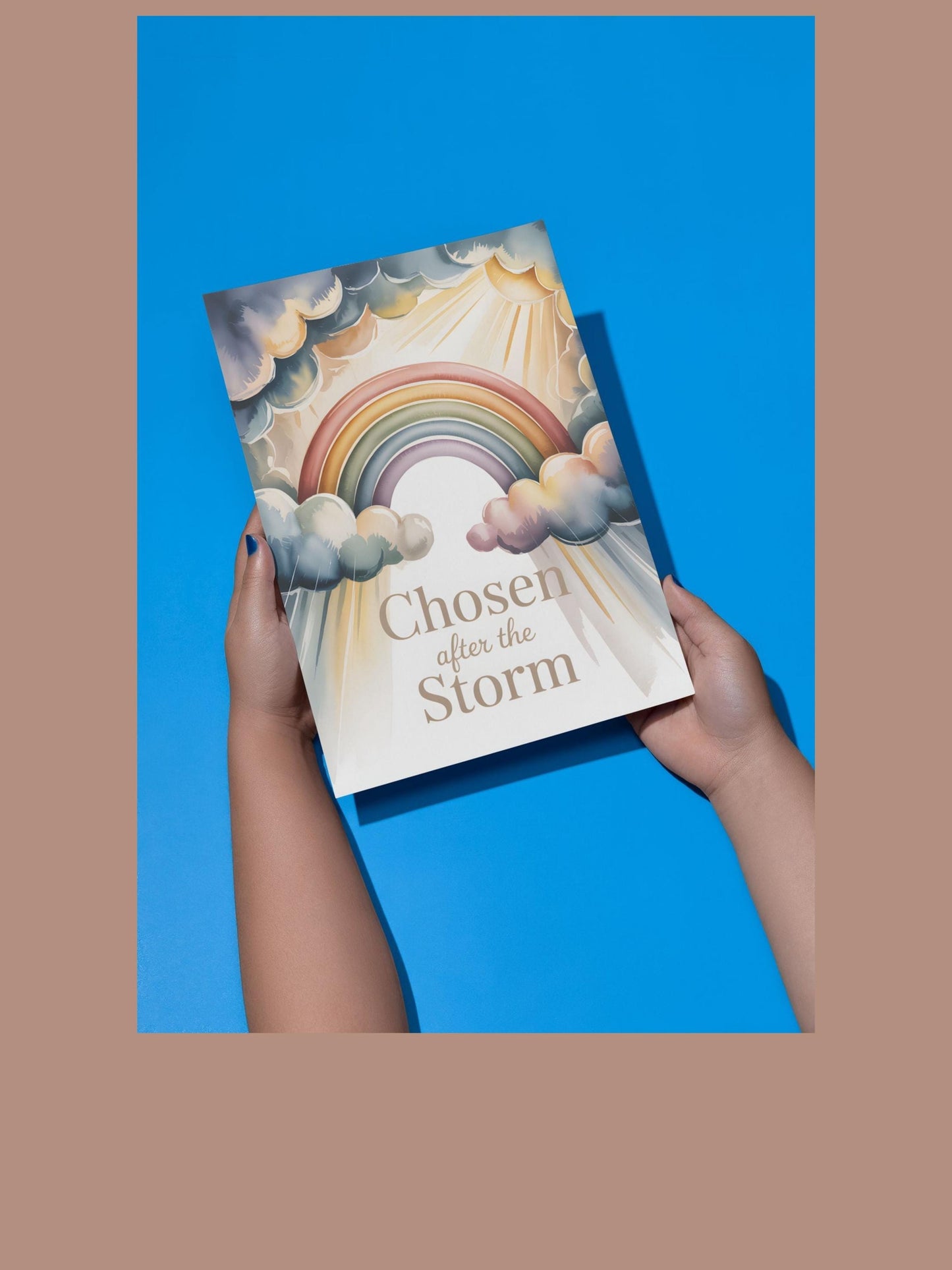 Chosen After the Storm Rainbow Baby Wall Art Printable Nursery Faith Decor