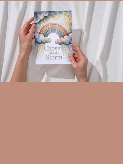 Chosen After the Storm Rainbow Baby Wall Art Printable Nursery Faith Decor