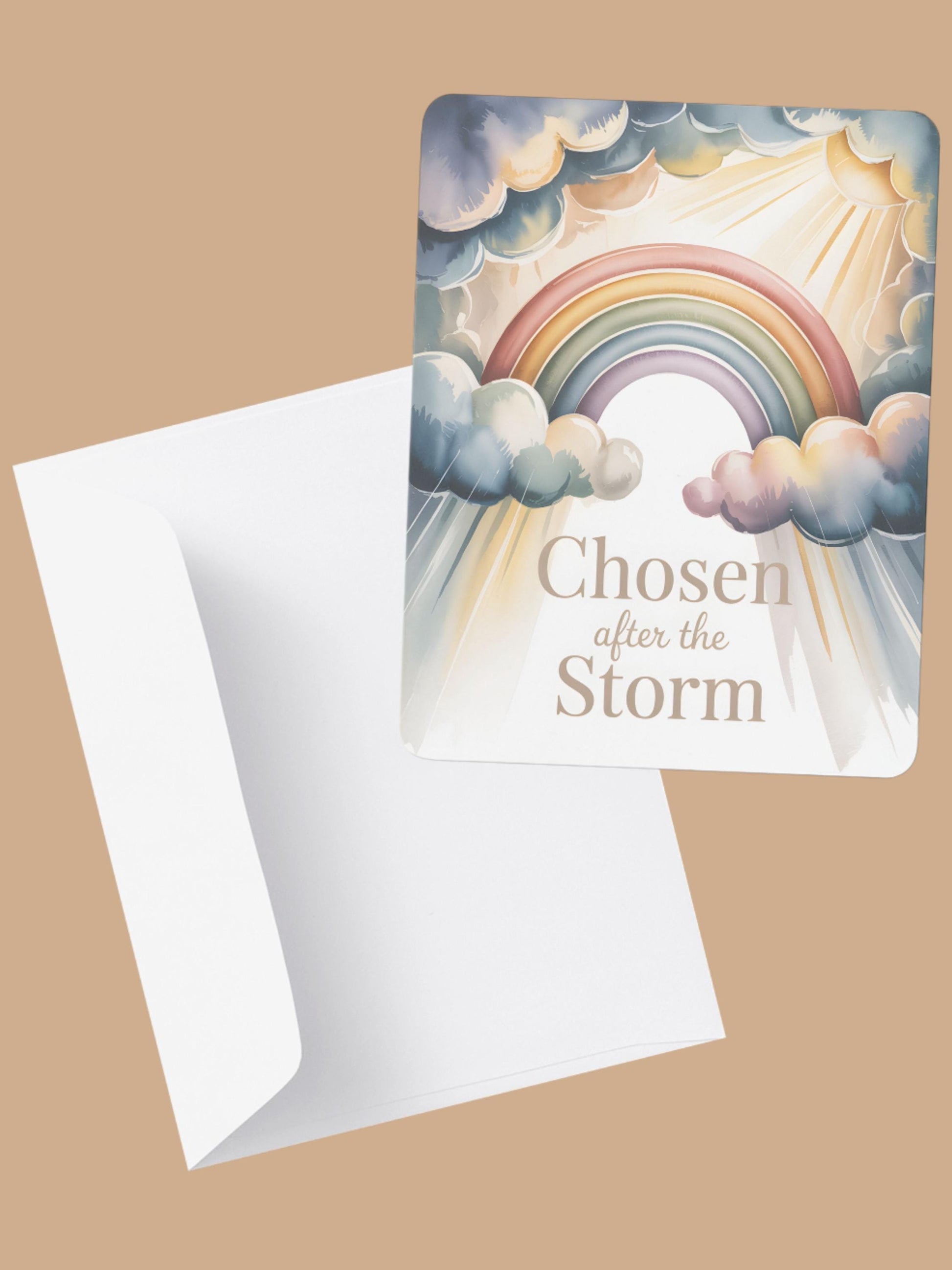 Chosen After the Storm Rainbow Baby Wall Art Printable Nursery Faith Decor