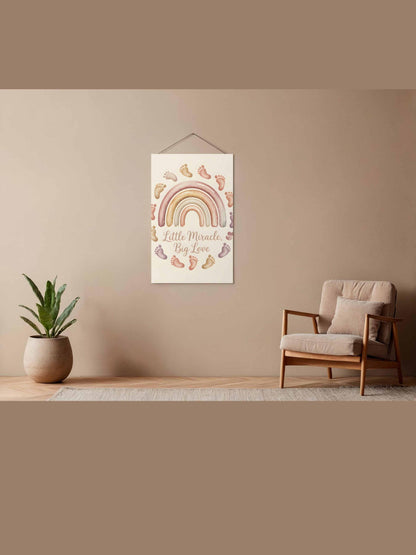 Little Miracle Big Love Rainbow Baby Wall Art Printable Nursery Neutral Decor