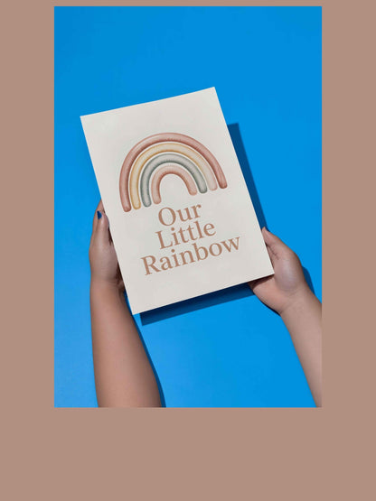 Our Little Rainbow Nursery Wall Art Printable Neutral Rainbow Baby Decor Boho