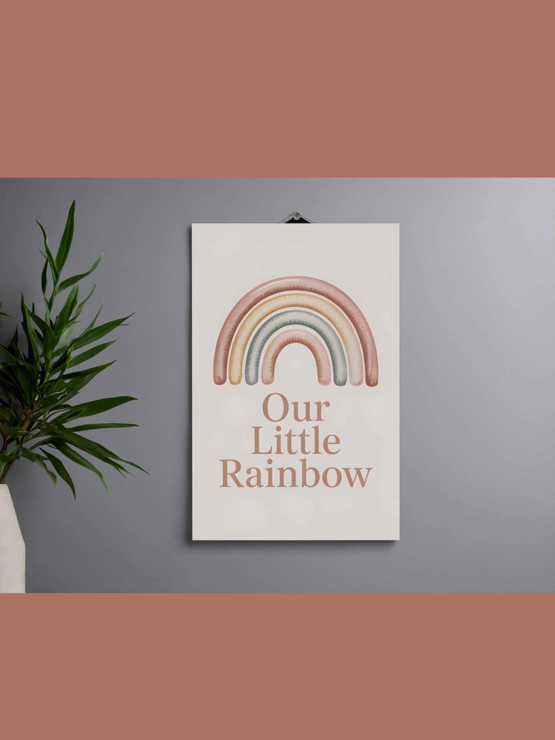 Our Little Rainbow Nursery Wall Art Printable Neutral Rainbow Baby Decor Boho