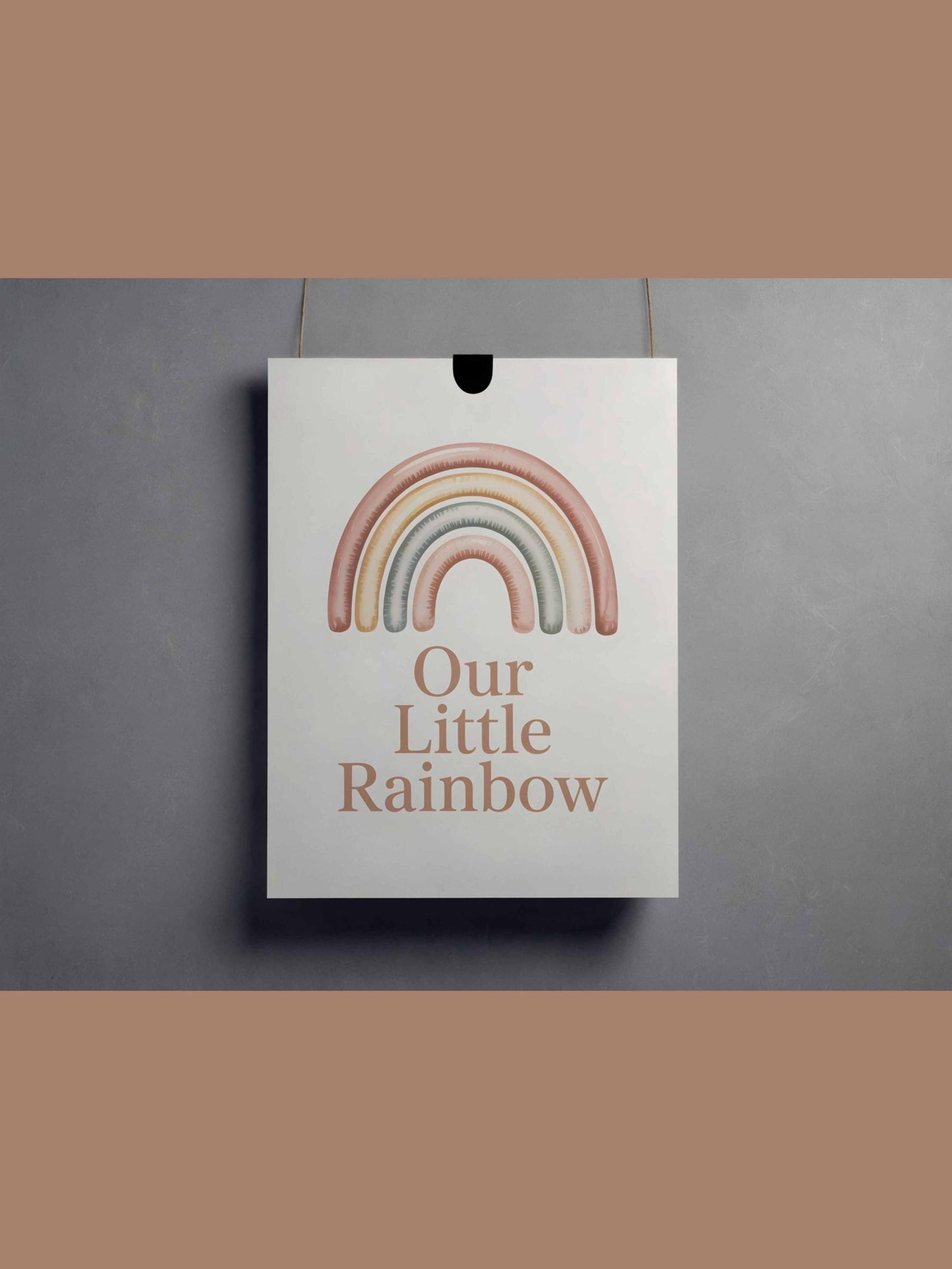 Our Little Rainbow Nursery Wall Art Printable Neutral Rainbow Baby Decor Boho