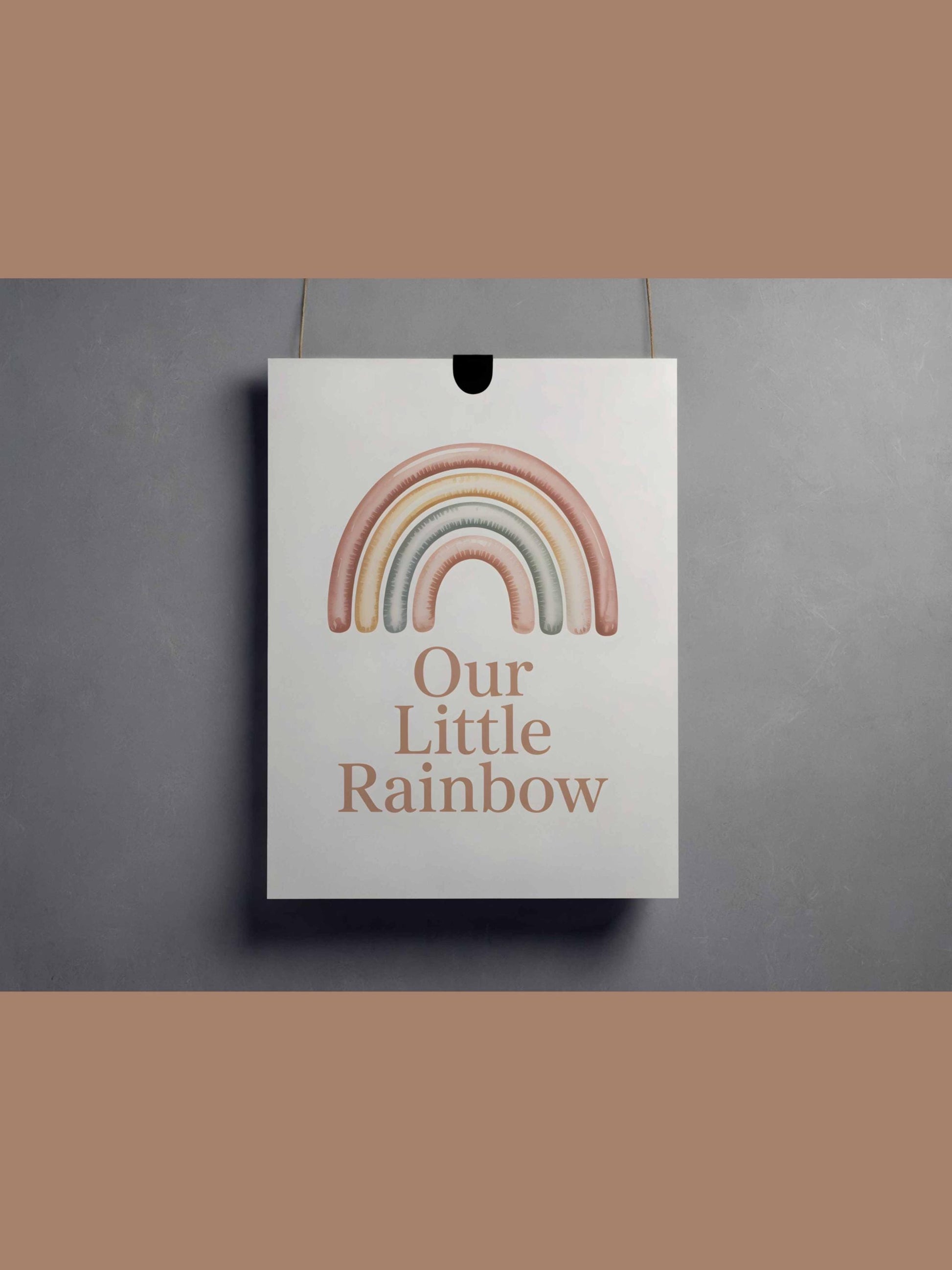 Our Little Rainbow Nursery Wall Art Printable Neutral Rainbow Baby Decor Boho