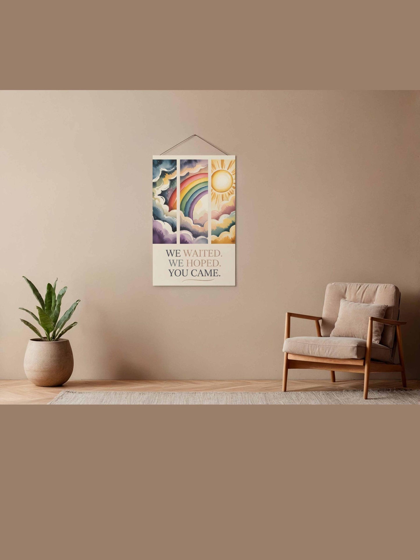 We Waited We Hoped You Came Rainbow Baby Wall Art Printable Nursery Decor