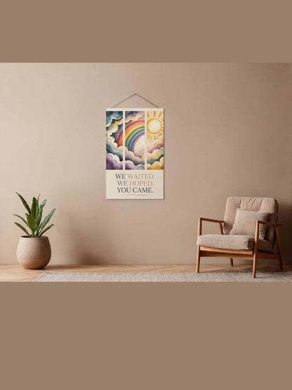 We Waited We Hoped You Came Rainbow Baby Wall Art Printable Nursery Decor